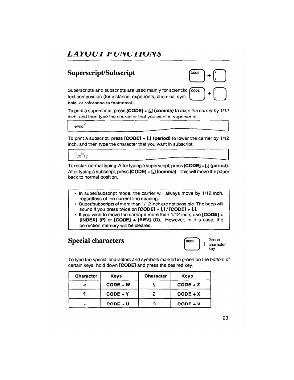 Q - o, Layuul tuiyl:iiuiya, Superscript/subscript | Special characters | Brother SX-4000 User Manual | Page 25 / 54