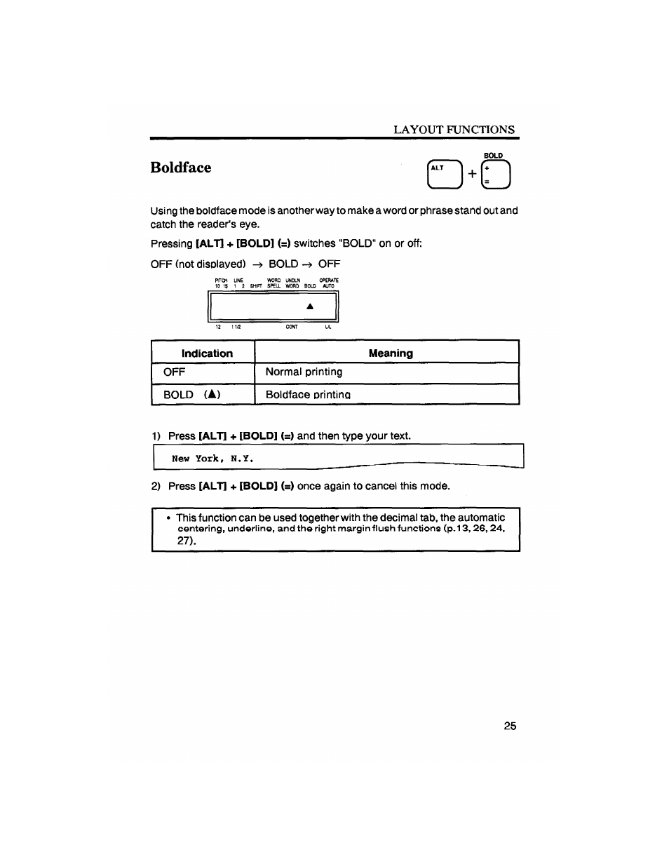 Q - d, Boldface | Brother SX-4000 User Manual | Page 27 / 54