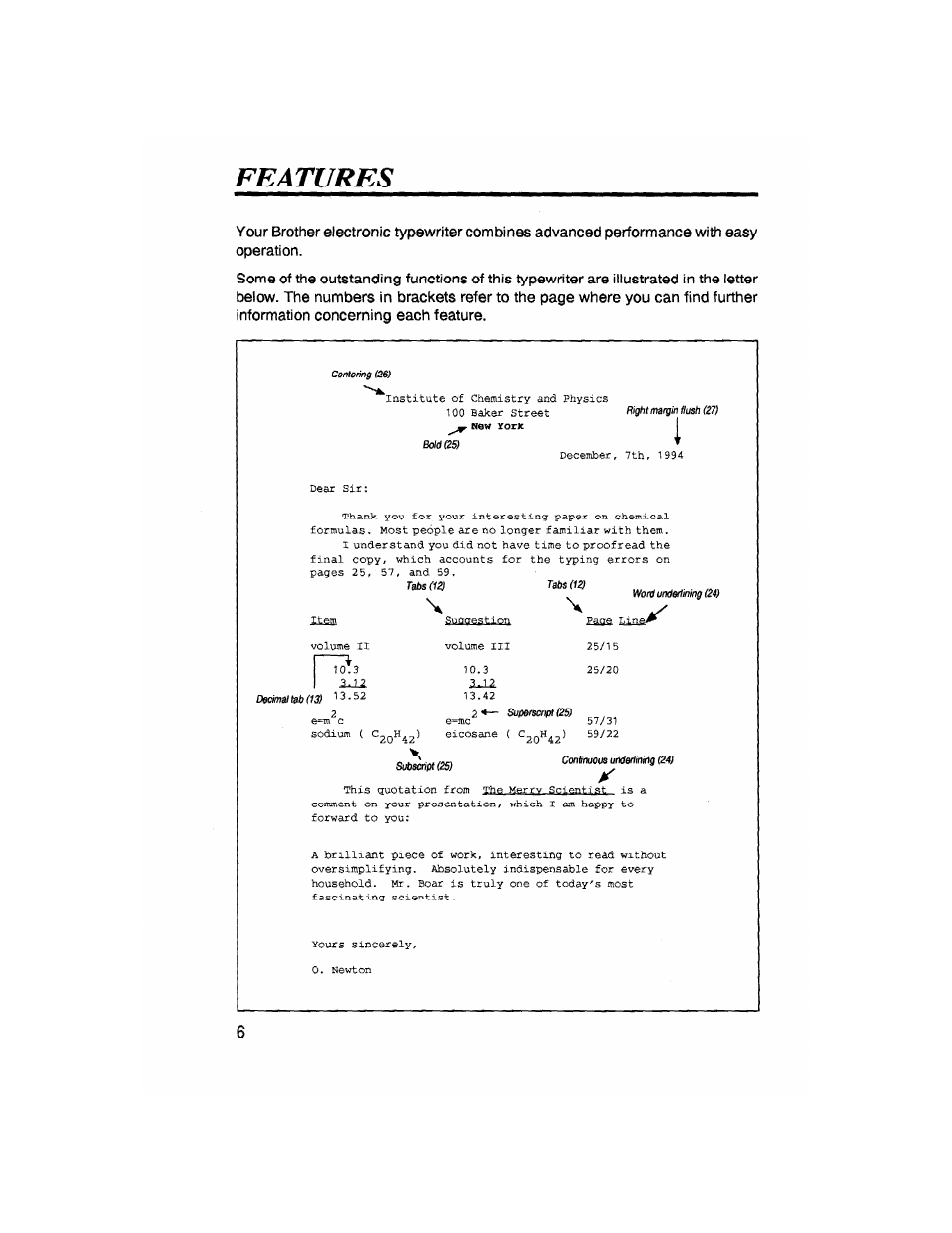 Features | Brother SX-4000 User Manual | Page 8 / 54