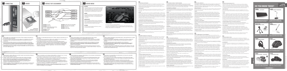 Do you know these, Connecting, Driver | Driver menu, Default key assignment | SPEEDLINK SL-6391-RD KUDOS Z-9 Gaming Mouse User Manual | Page 2 / 2