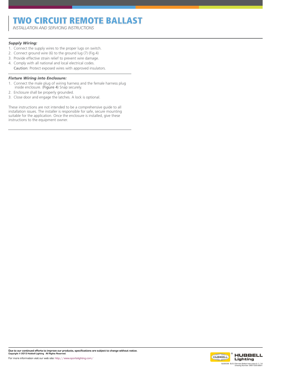 Two circuit remote ballast | Sportsliter Solutions Two circuit remote ballast User Manual | Page 2 / 2
