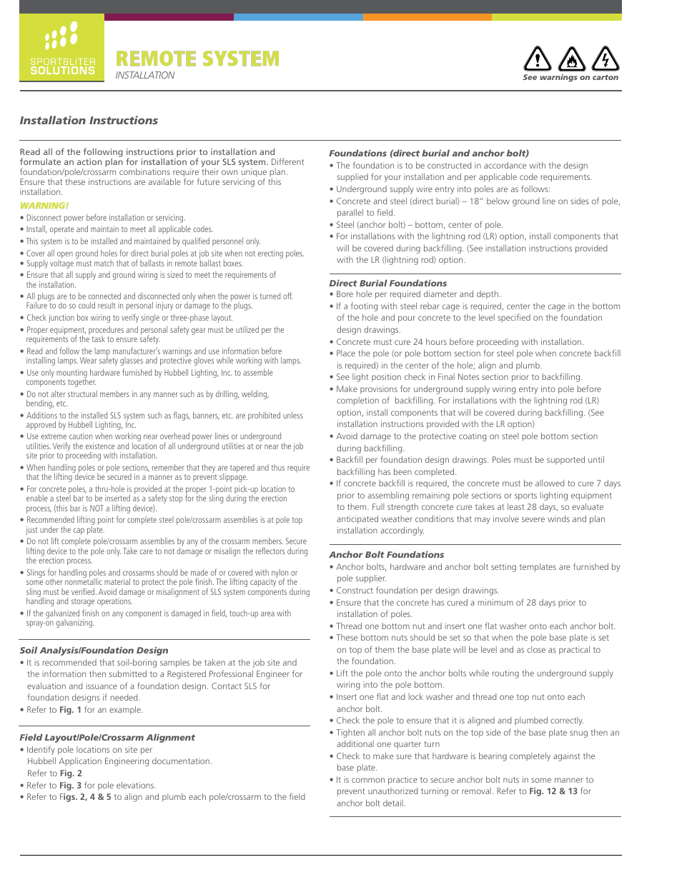 Remote system | Sportsliter Solutions Integral System User Manual | Page 2 / 10