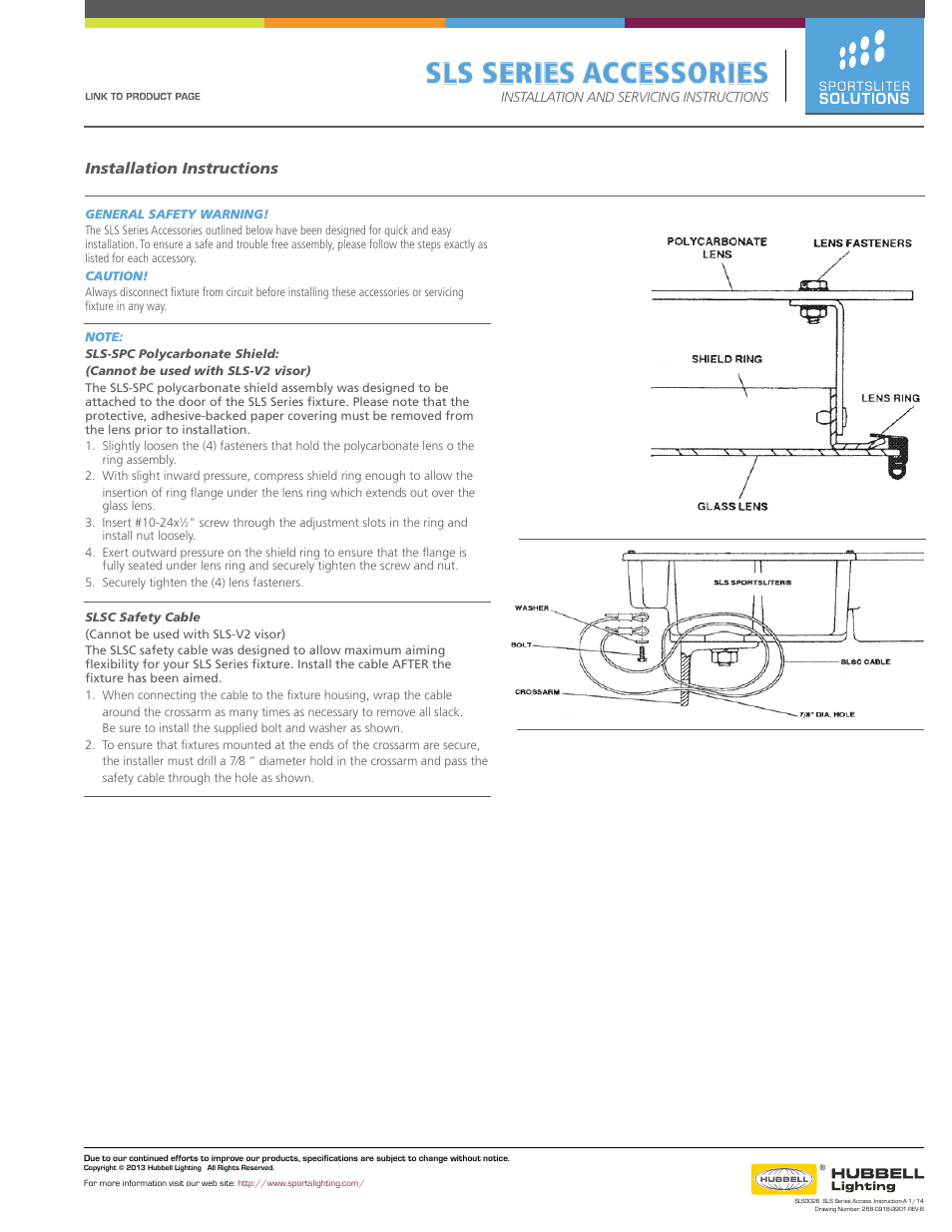 Sportsliter Solutions SLS Series Accessory User Manual | 1 page
