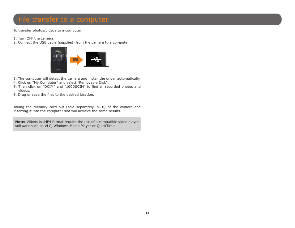 File transfer to a computer, P.14) | SPYPOINT C6 User Manual User Manual | Page 14 / 28