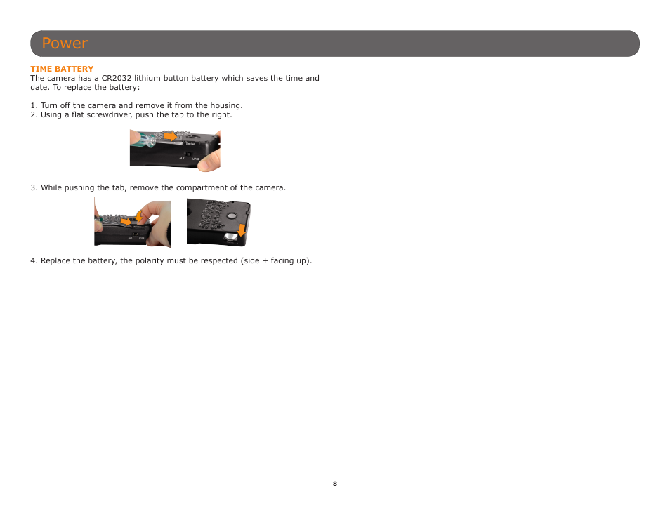 Memory (p.8), Power | SPYPOINT C6 User Manual User Manual | Page 8 / 28