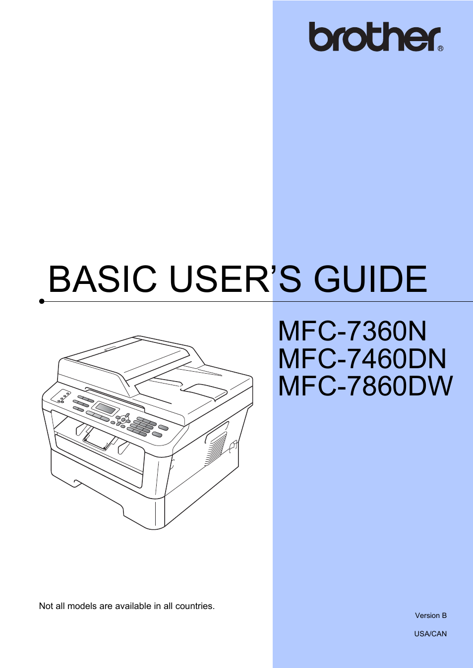 Brother MFC 7860DW User Manual | 162 pages