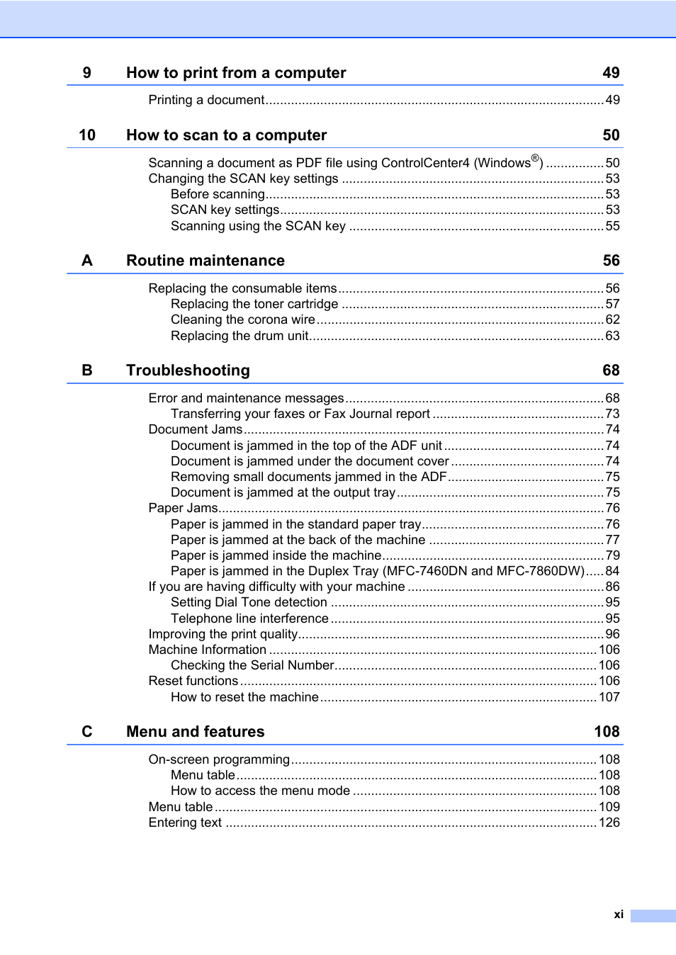 Brother MFC 7860DW User Manual | Page 13 / 162