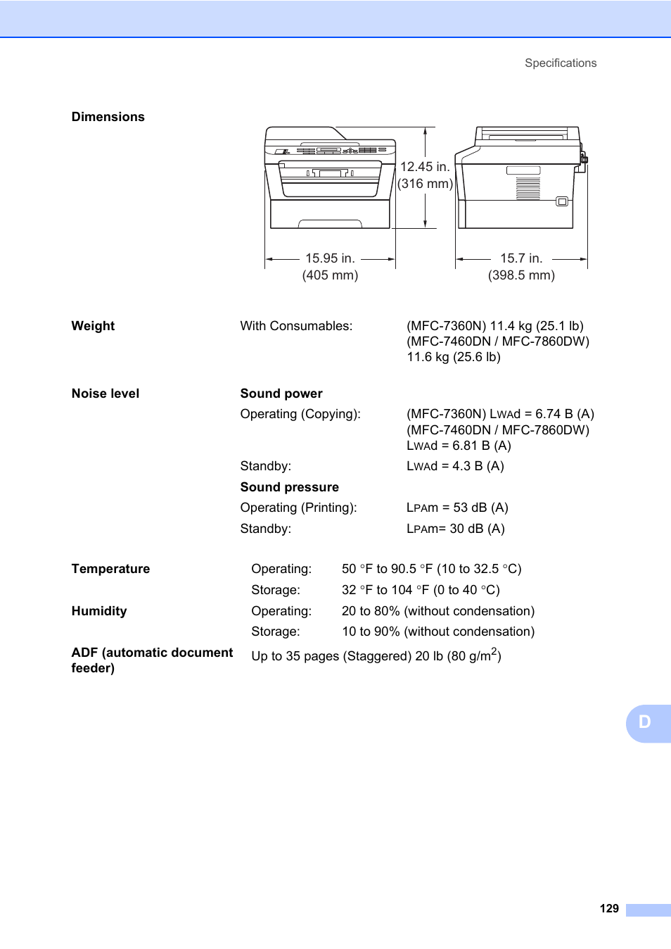 Brother MFC 7860DW User Manual | Page 145 / 162