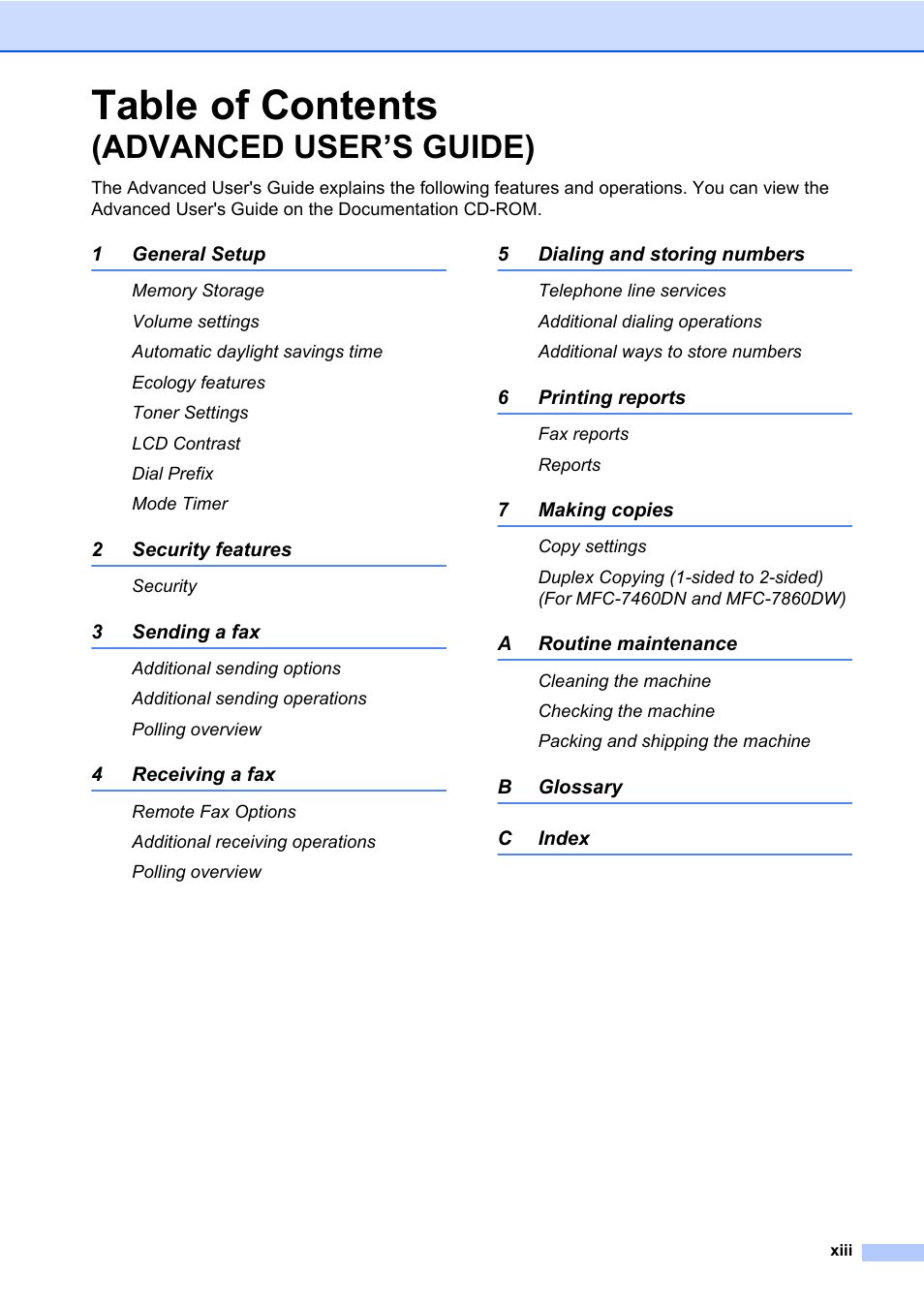 Brother MFC 7860DW User Manual | Page 15 / 162