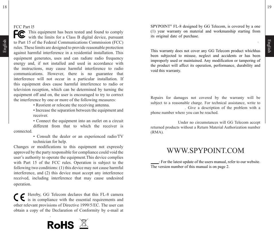 SPYPOINT FL-8 User Manual | Page 10 / 29