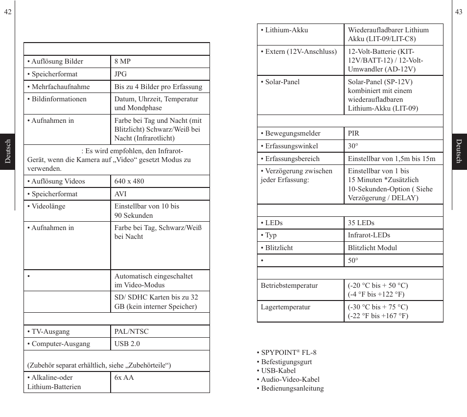 SPYPOINT FL-8 User Manual | Page 22 / 29