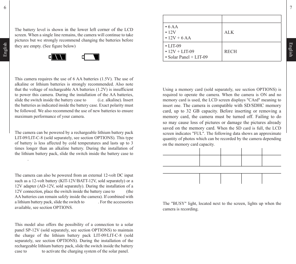 Power, Busy" led | SPYPOINT FL-8 User Manual | Page 4 / 29