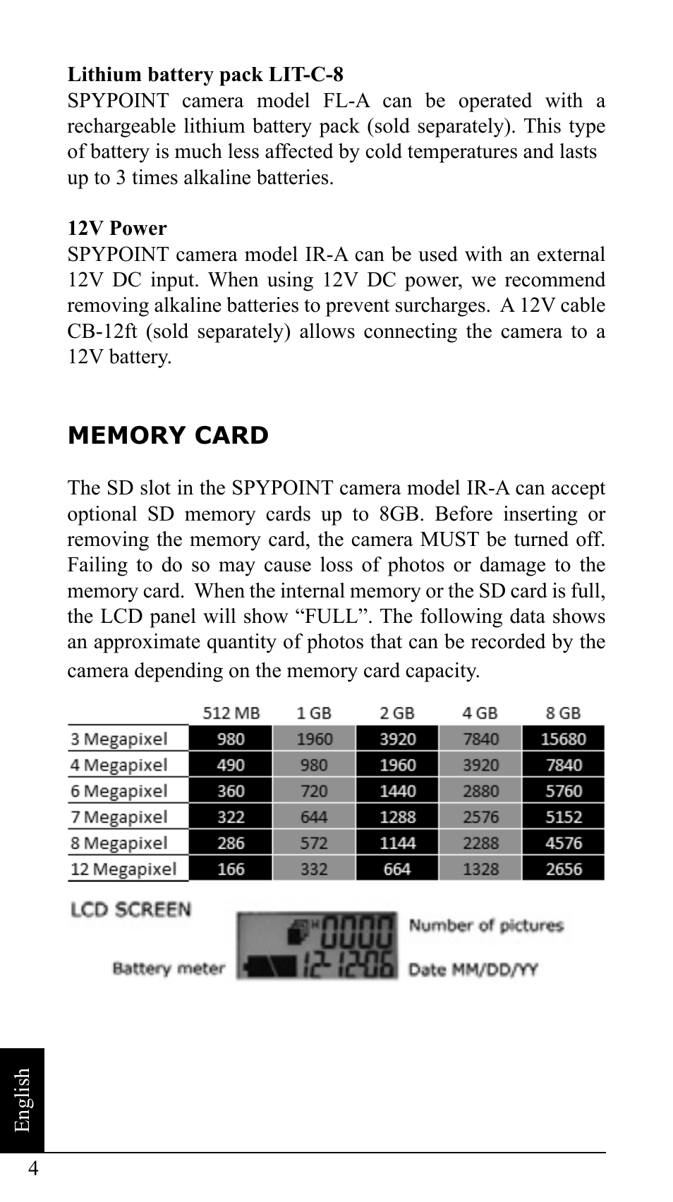 SPYPOINT FL-A User Manual | Page 4 / 11