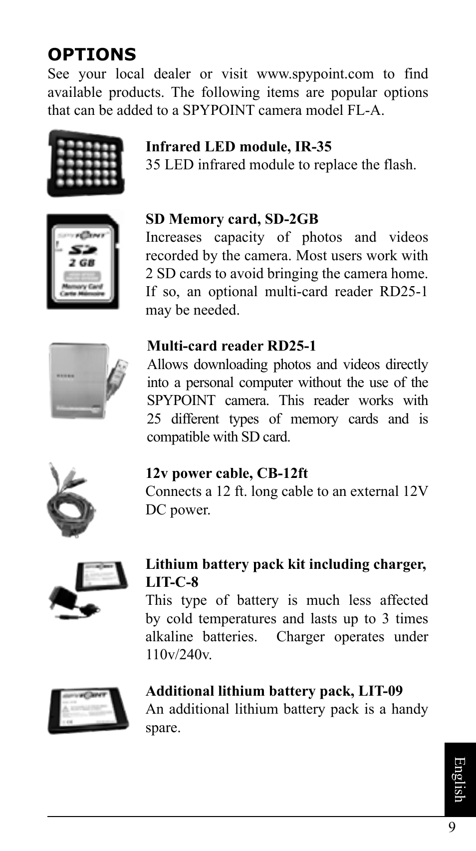 SPYPOINT FL-A User Manual | Page 9 / 11