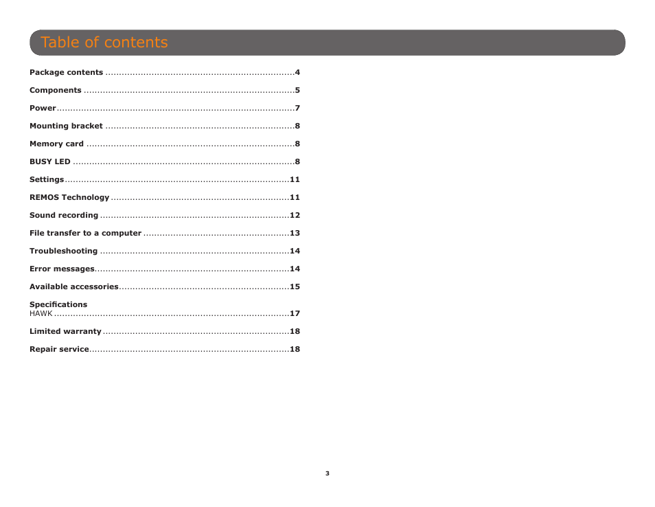 SPYPOINT HAWK User Manual User Manual | Page 3 / 18