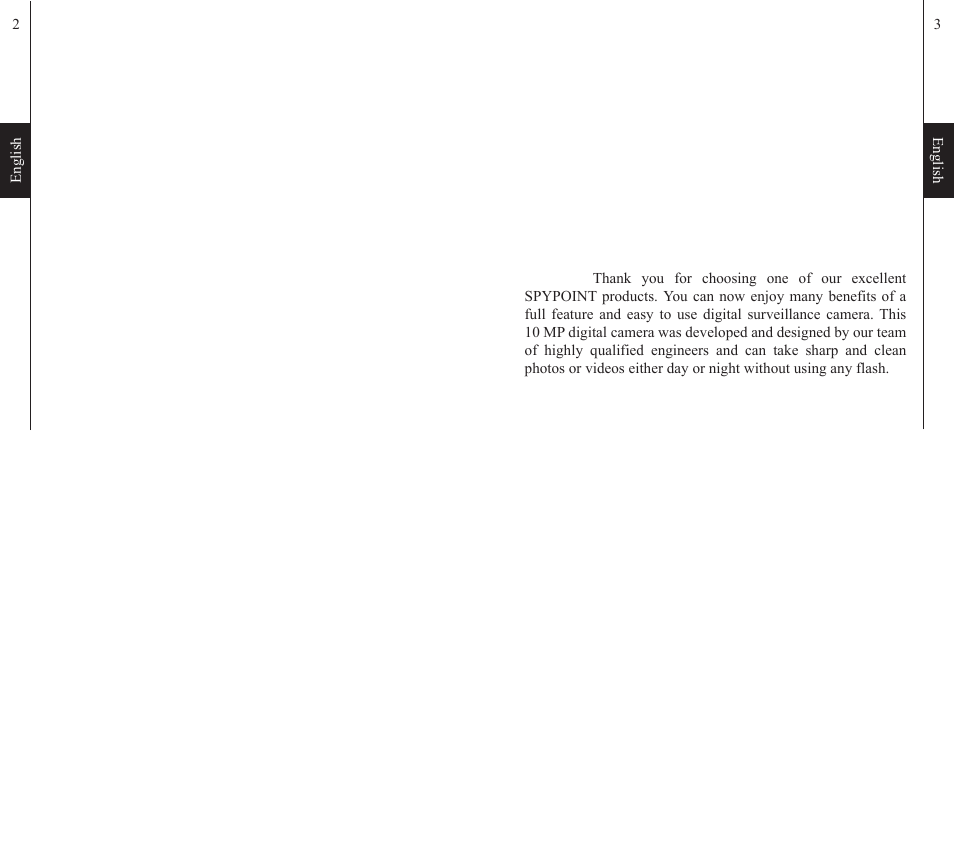 English | SPYPOINT HD-10 User Manual | Page 2 / 30
