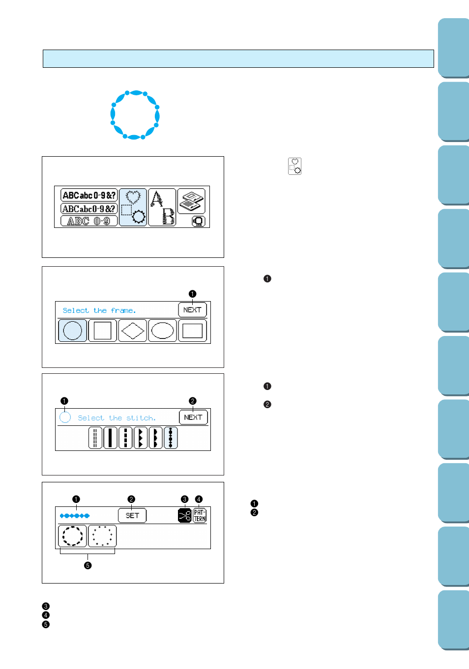 Creating frame patterns | Brother PC 6500 User Manual | Page 103 / 140