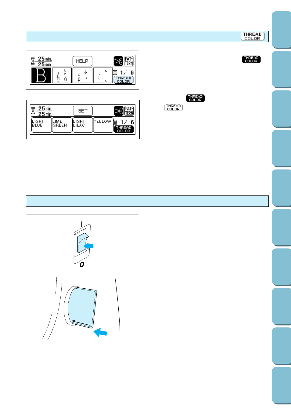 Displaying the thread color names | Brother PC 6500 User Manual | Page 105 / 140