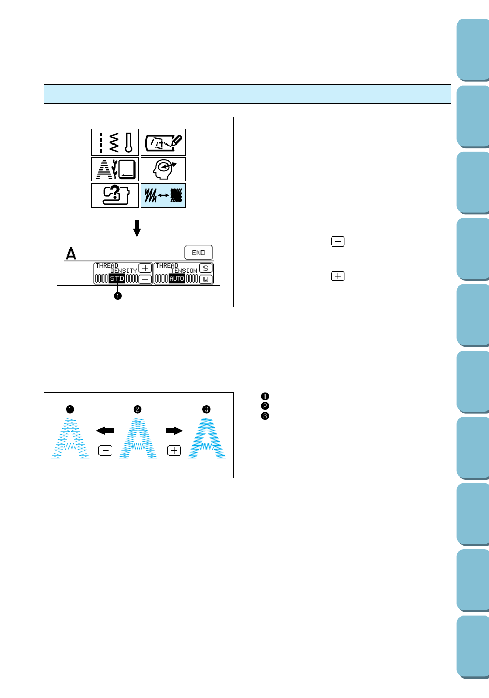 Changing the thread density | Brother PC 6500 User Manual | Page 112 / 140