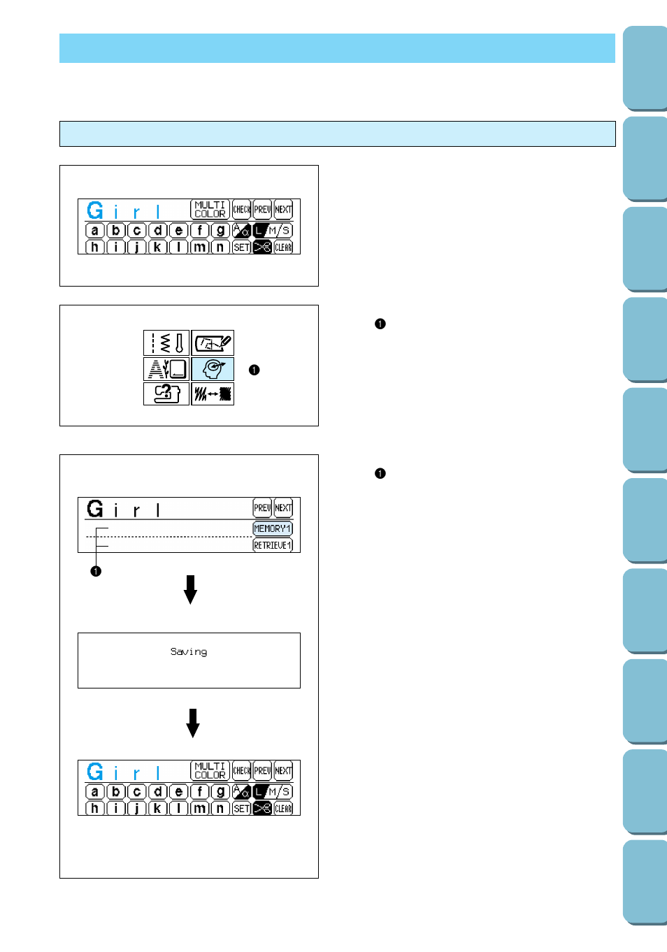 Memory, Saving character combinations in the memory | Brother PC 6500 User Manual | Page 113 / 140