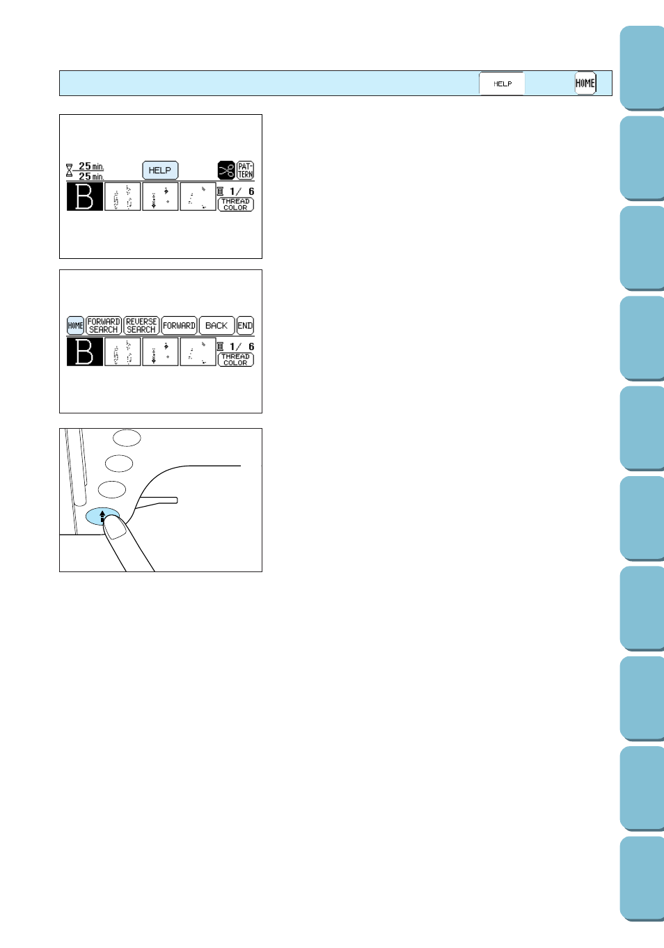 Embroidering again from the beginning | Brother PC 6500 User Manual | Page 116 / 140