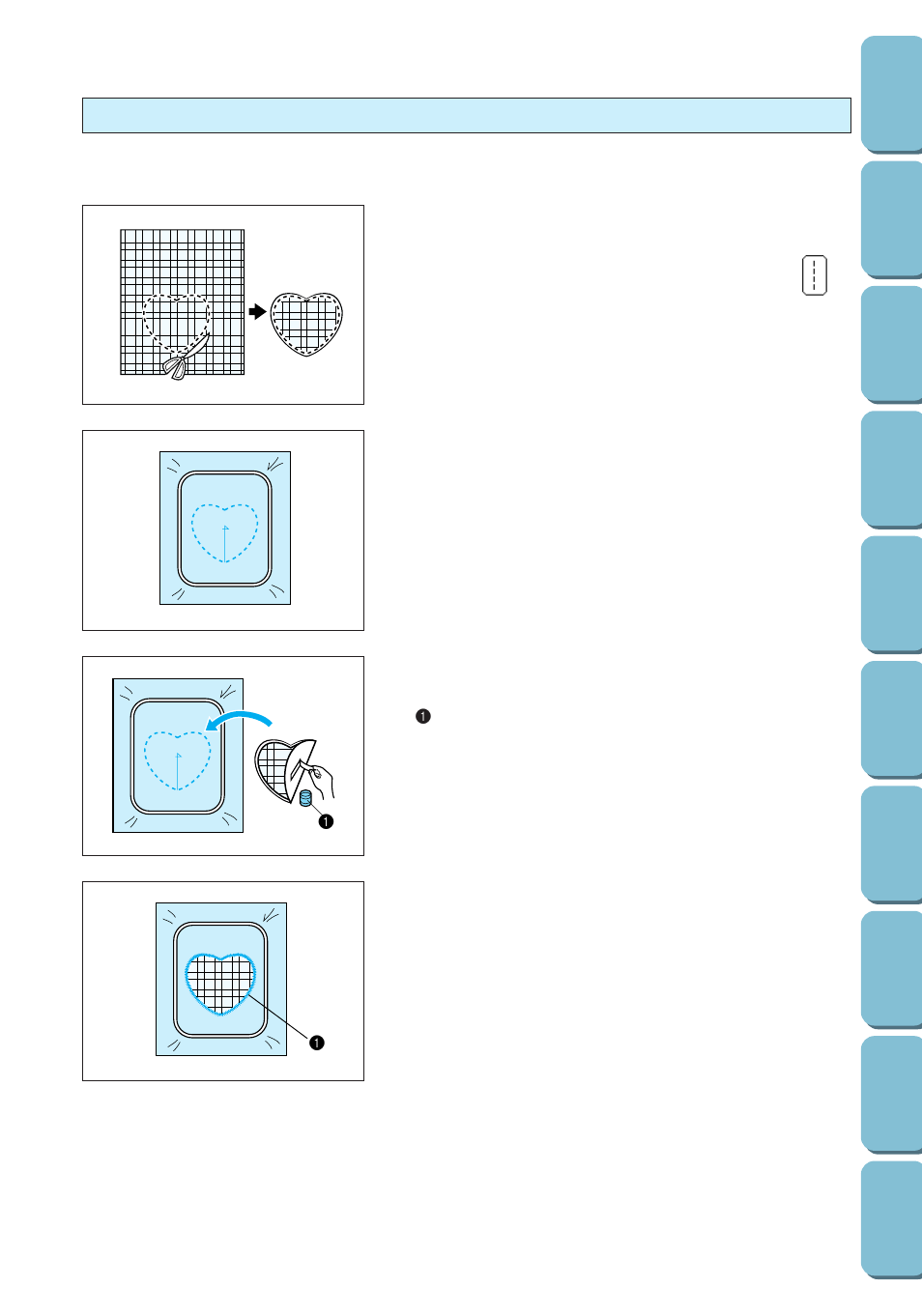 Embroidering appliqués (using a frame pattern) | Brother PC 6500 User Manual | Page 123 / 140