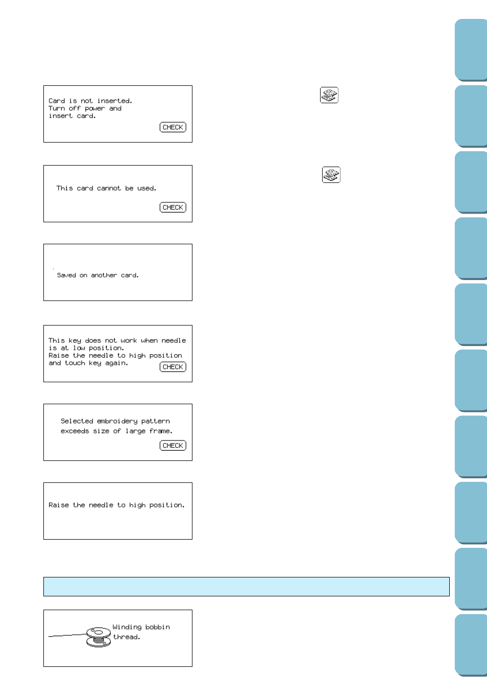 Operation messages | Brother PC 6500 User Manual | Page 131 / 140