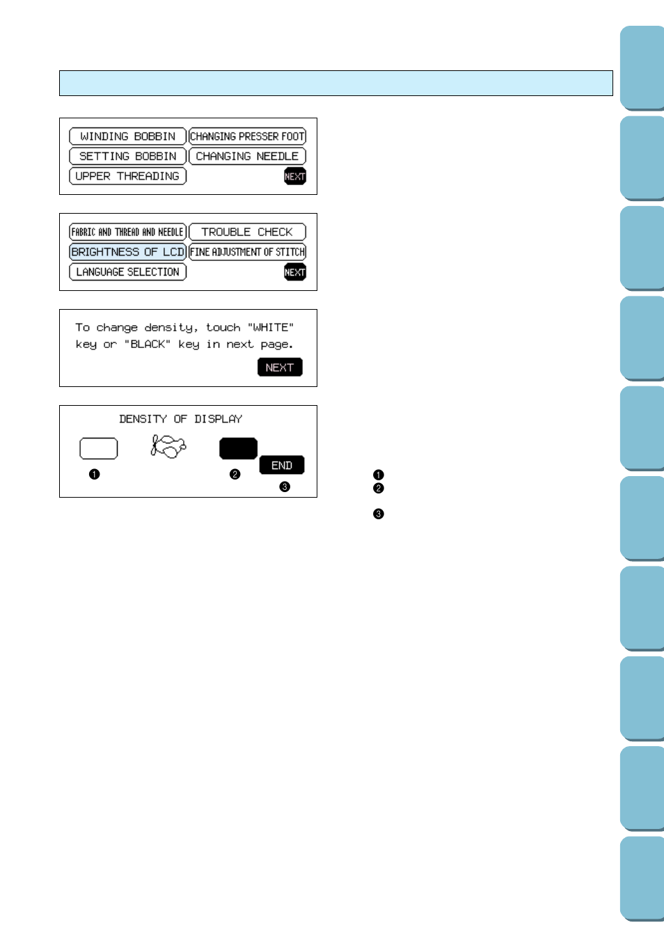 Adjusting the density with the operation guide | Brother PC 6500 User Manual | Page 15 / 140