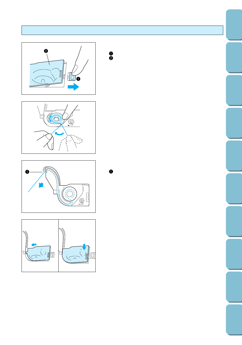 Installing the bobbin, A) (b) | Brother PC 6500 User Manual | Page 26 / 140