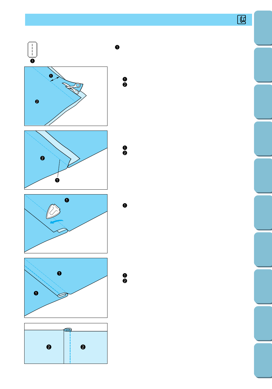 Flat-fell seam sewing | Brother PC 6500 User Manual | Page 53 / 140