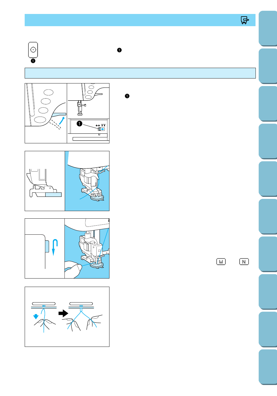 Button sewing, Attaching two-hole buttons | Brother PC 6500 User Manual | Page 69 / 140