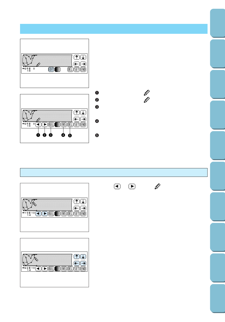 Editing stitch data, Moving a point | Brother PC 6500 User Manual | Page 84 / 140