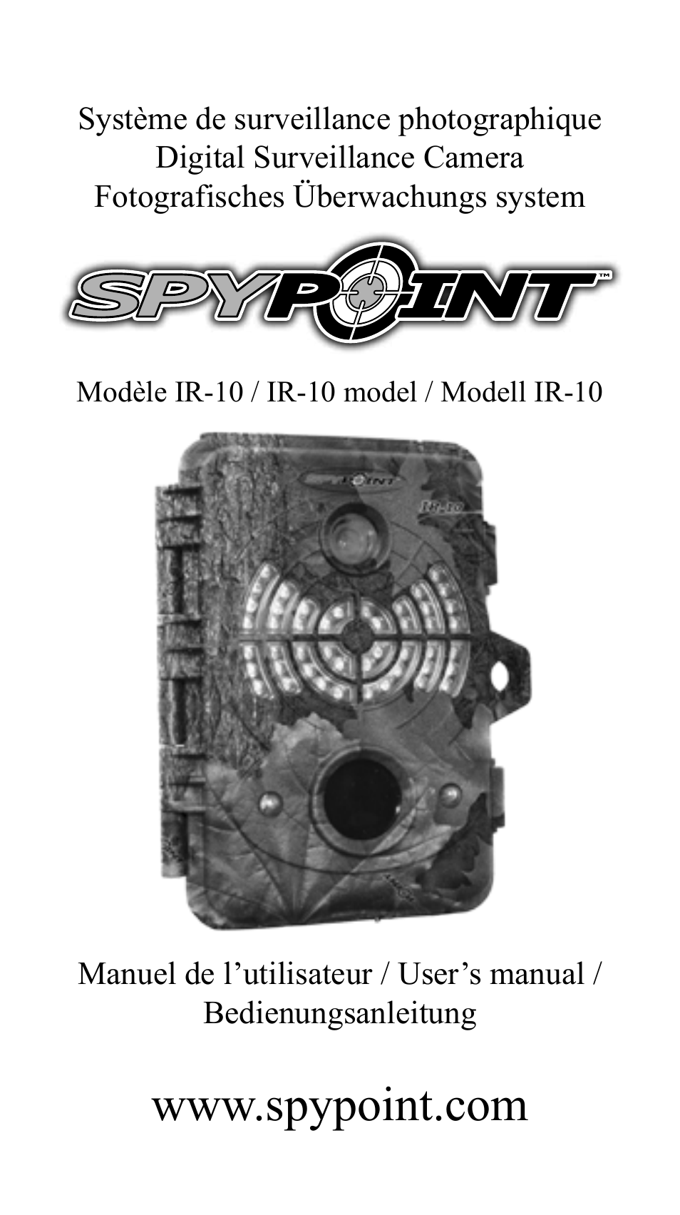 SPYPOINT IR-10 User Manual | 27 pages