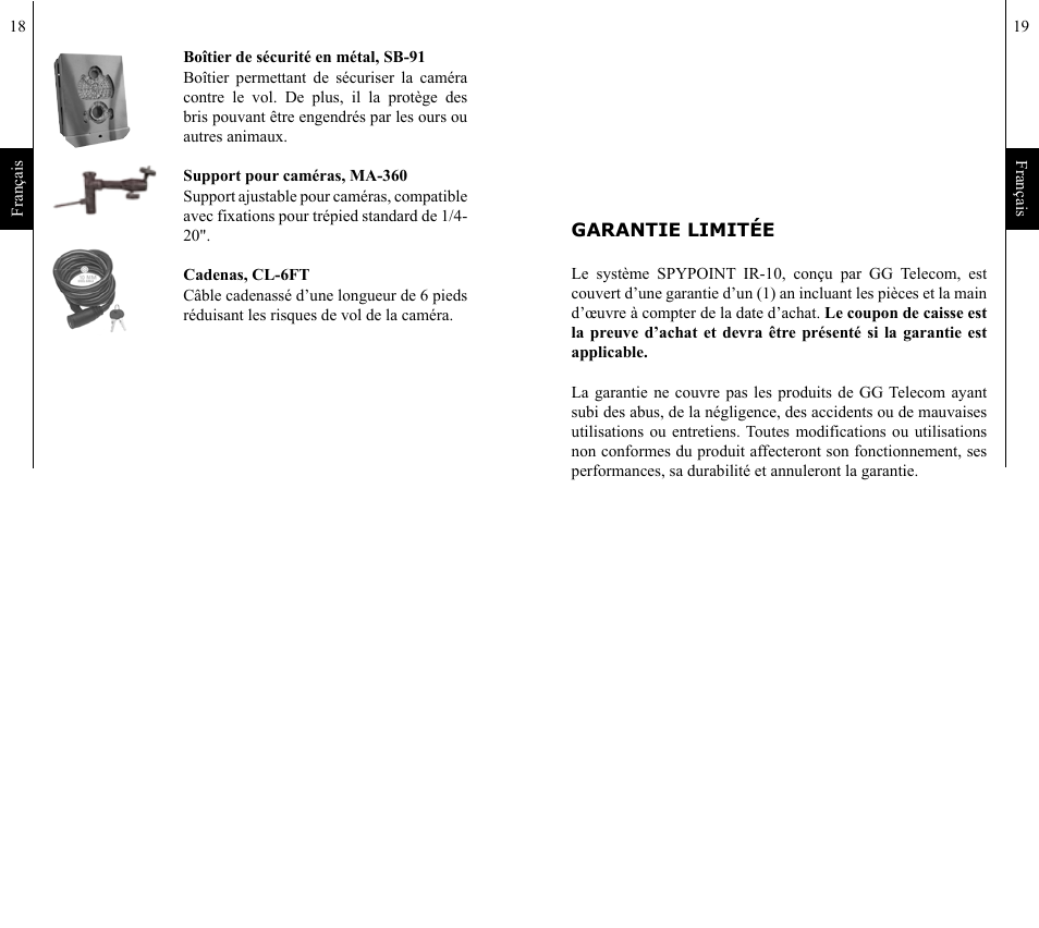 SPYPOINT IR-10 User Manual | Page 10 / 27