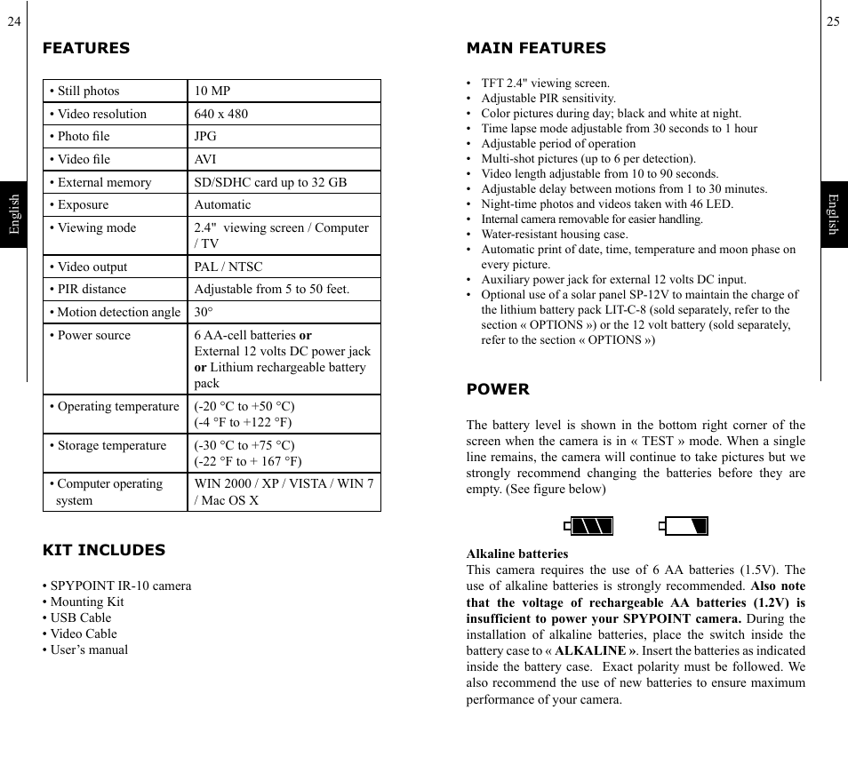 SPYPOINT IR-10 User Manual | Page 13 / 27