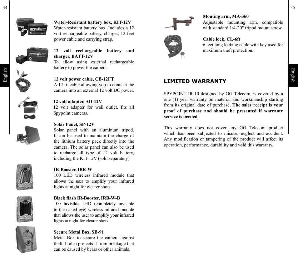 SPYPOINT IR-10 User Manual | Page 18 / 27