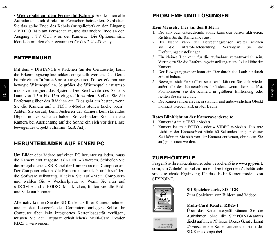 SPYPOINT IR-10 User Manual | Page 25 / 27