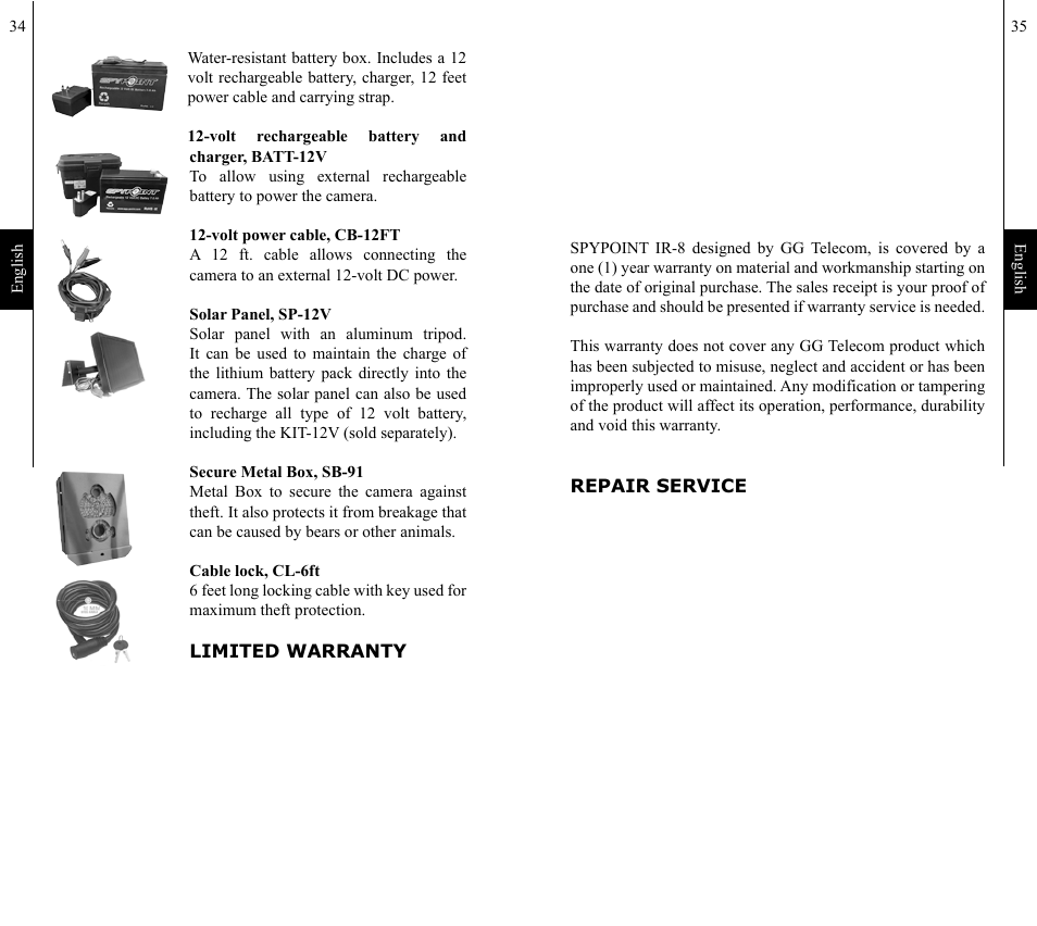 SPYPOINT IR-8 User Manual | Page 18 / 28