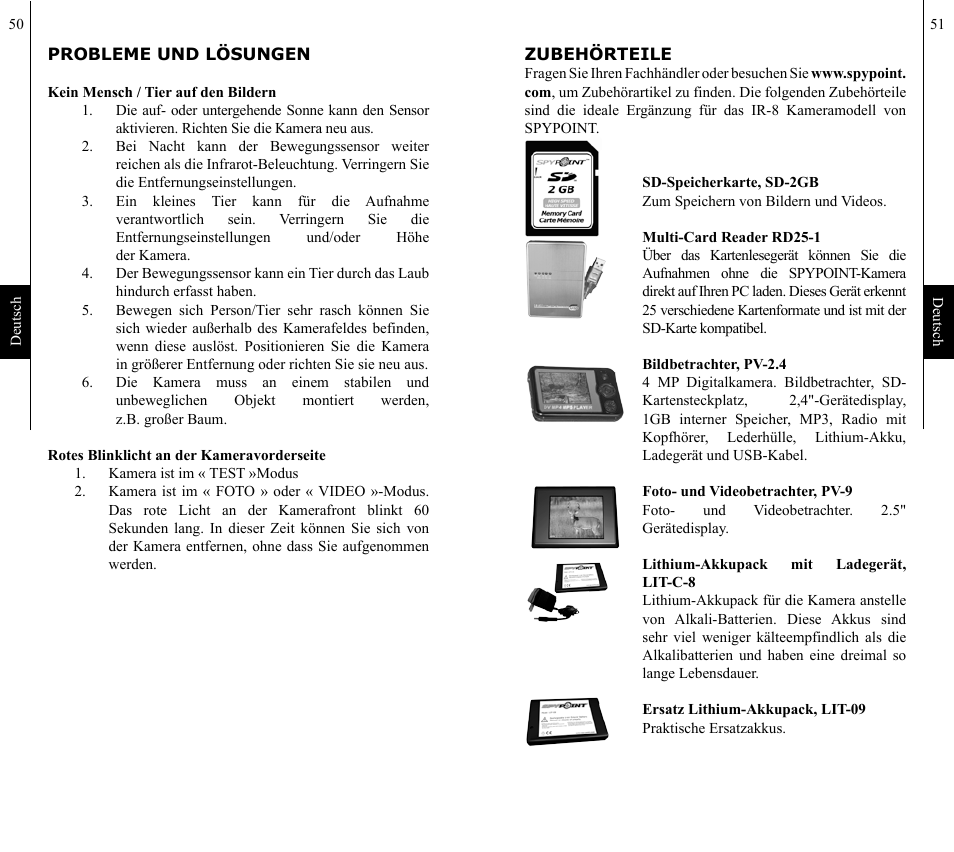 SPYPOINT IR-8 User Manual | Page 26 / 28