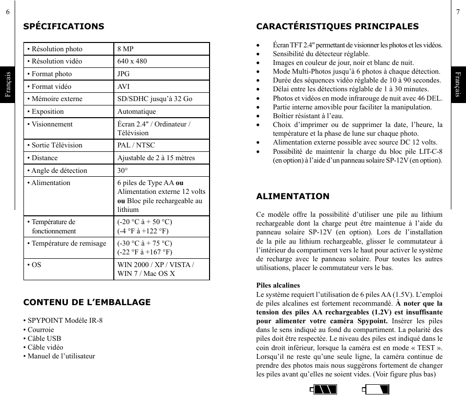 SPYPOINT IR-8 User Manual | Page 4 / 28