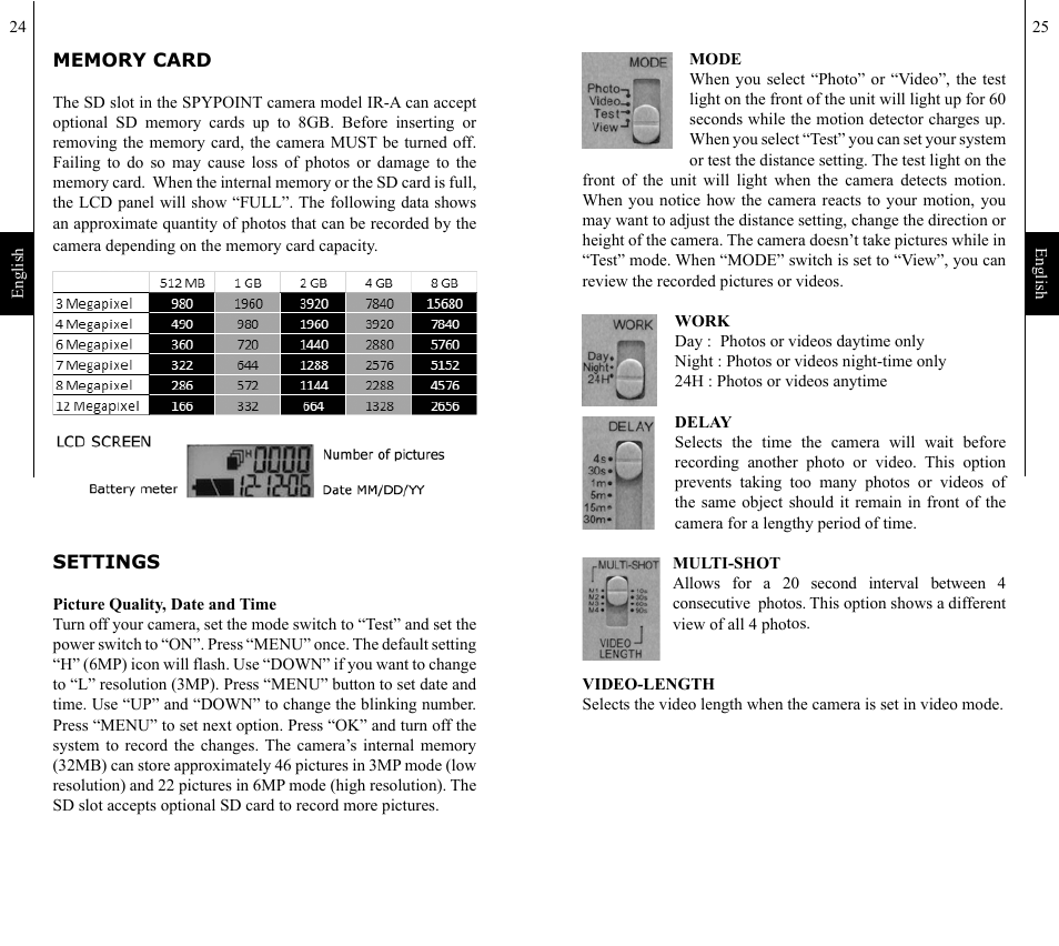 SPYPOINT IR-A 6mp User Manual | Page 13 / 24