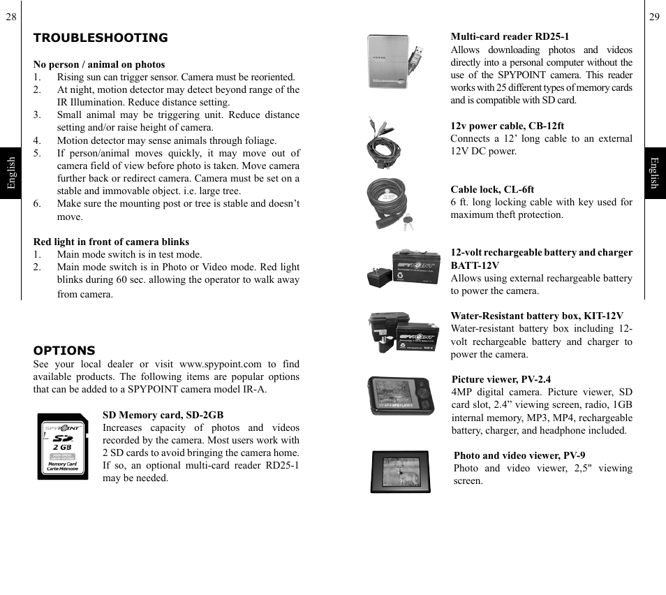 SPYPOINT IR-A 6mp User Manual | Page 15 / 24
