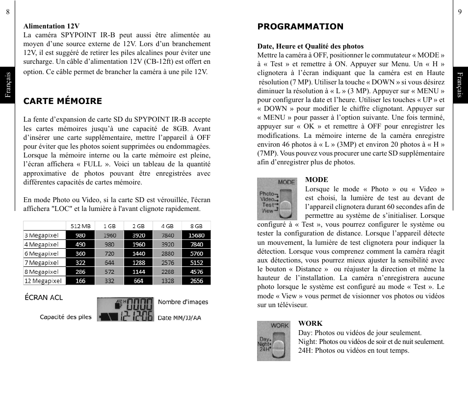 SPYPOINT IR-B 7mp User Manual | Page 5 / 25
