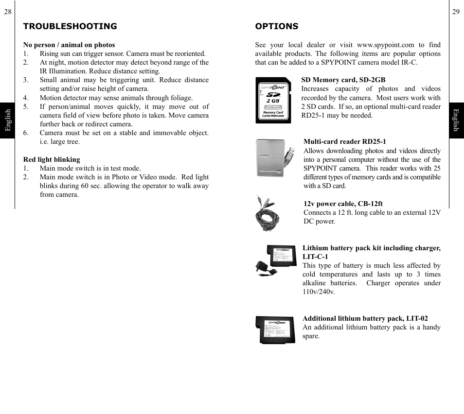 SPYPOINT IR-C User Manual | Page 15 / 25