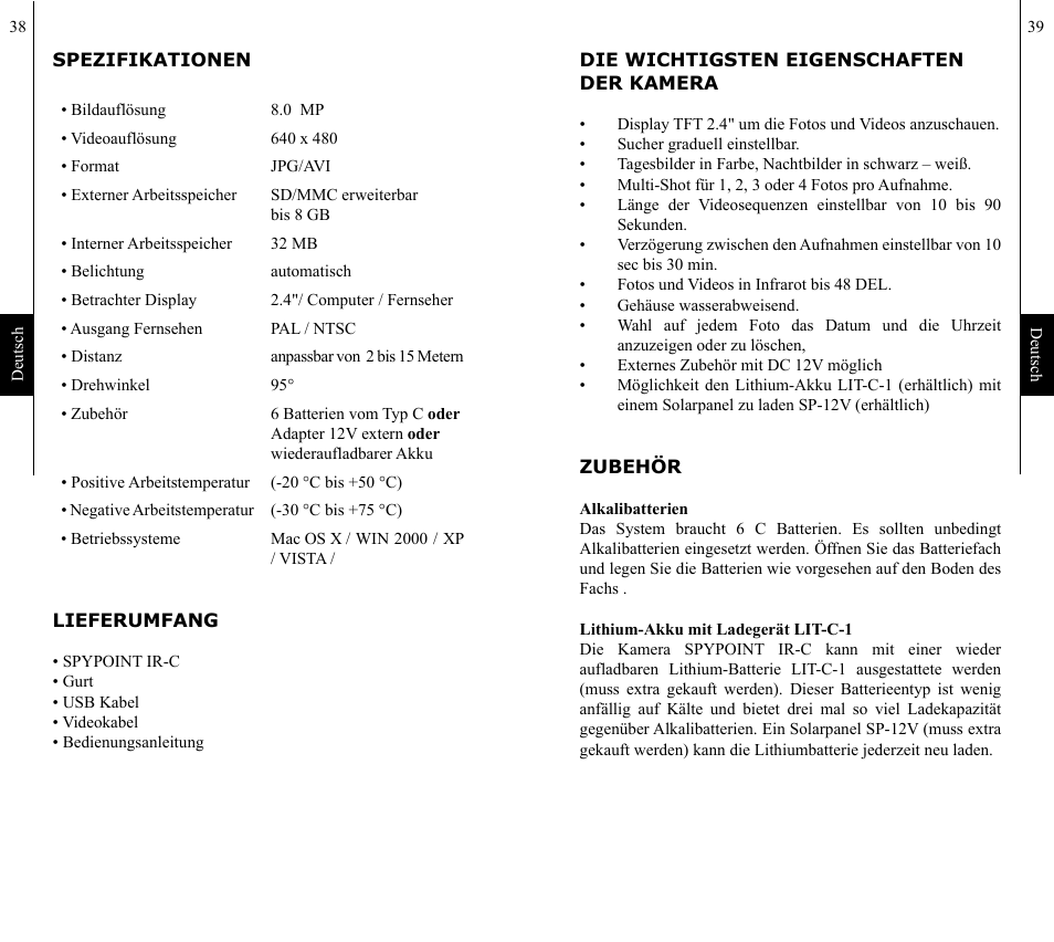 SPYPOINT IR-C User Manual | Page 20 / 25
