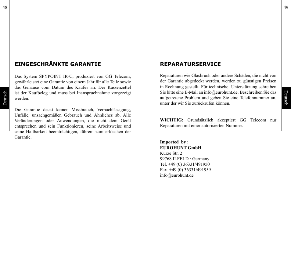 SPYPOINT IR-C User Manual | Page 25 / 25