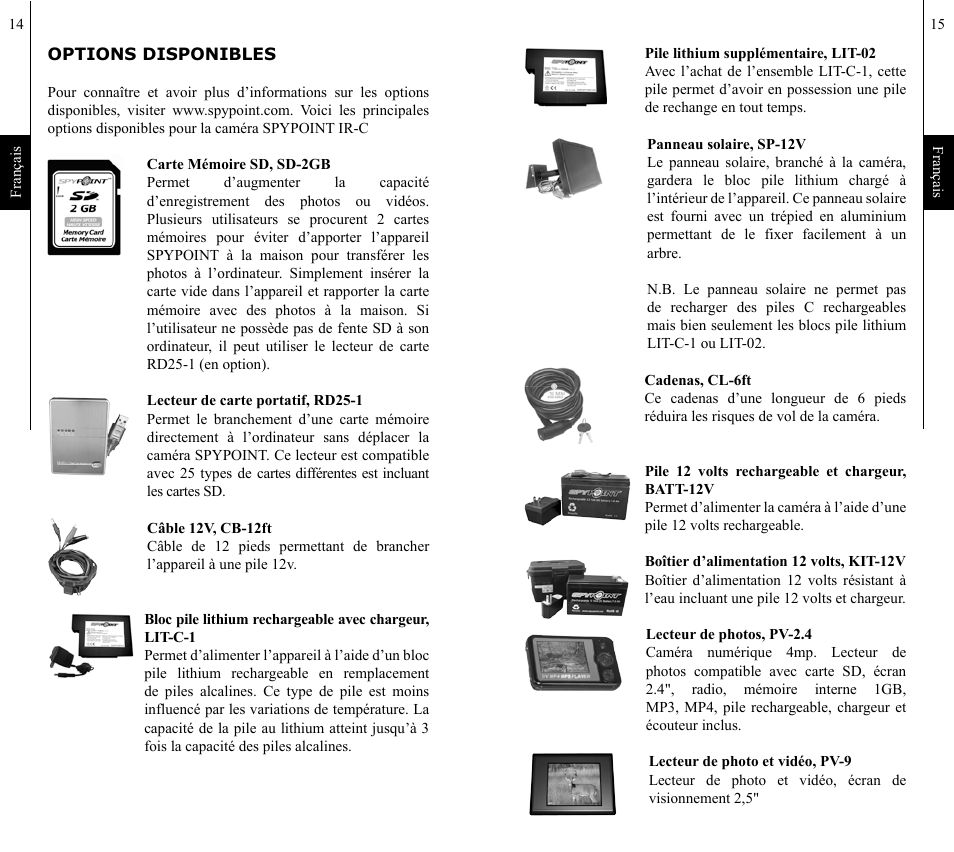 SPYPOINT IR-C User Manual | Page 8 / 25