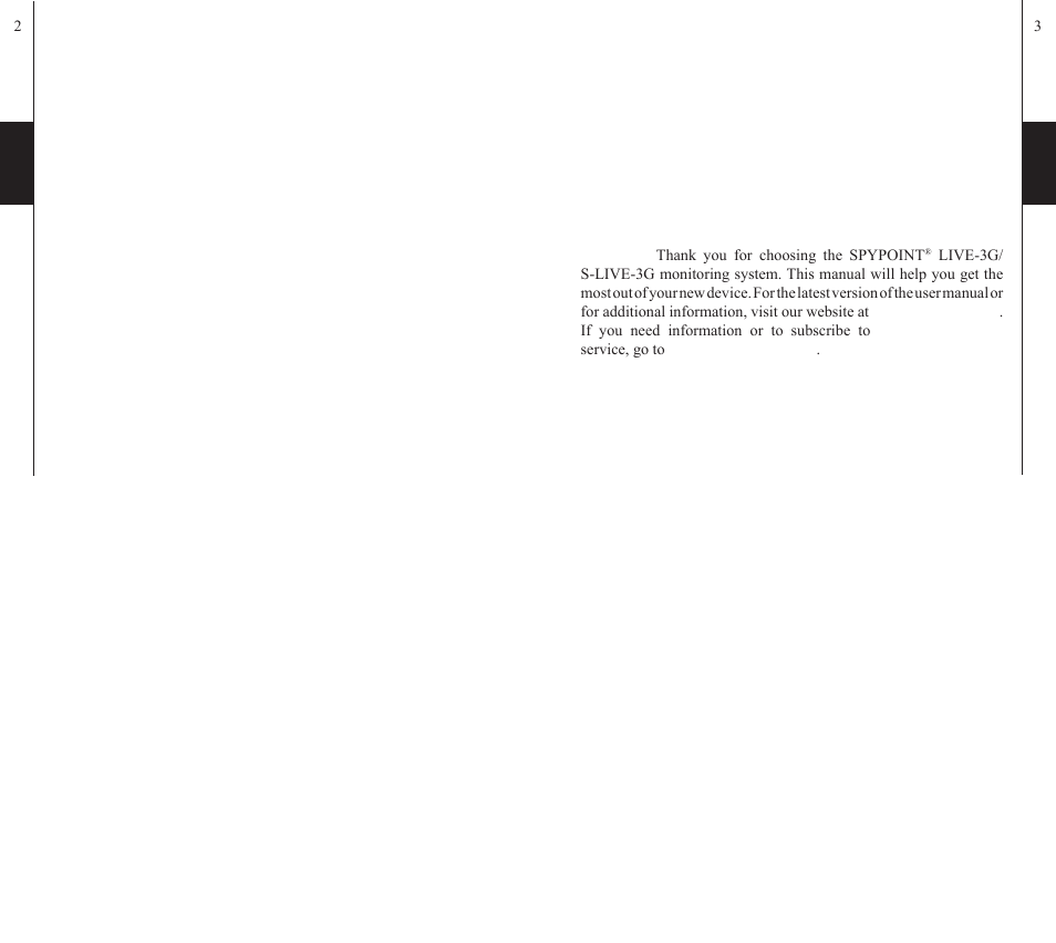 English | SPYPOINT S-LIVE-3G User Manual | Page 2 / 49