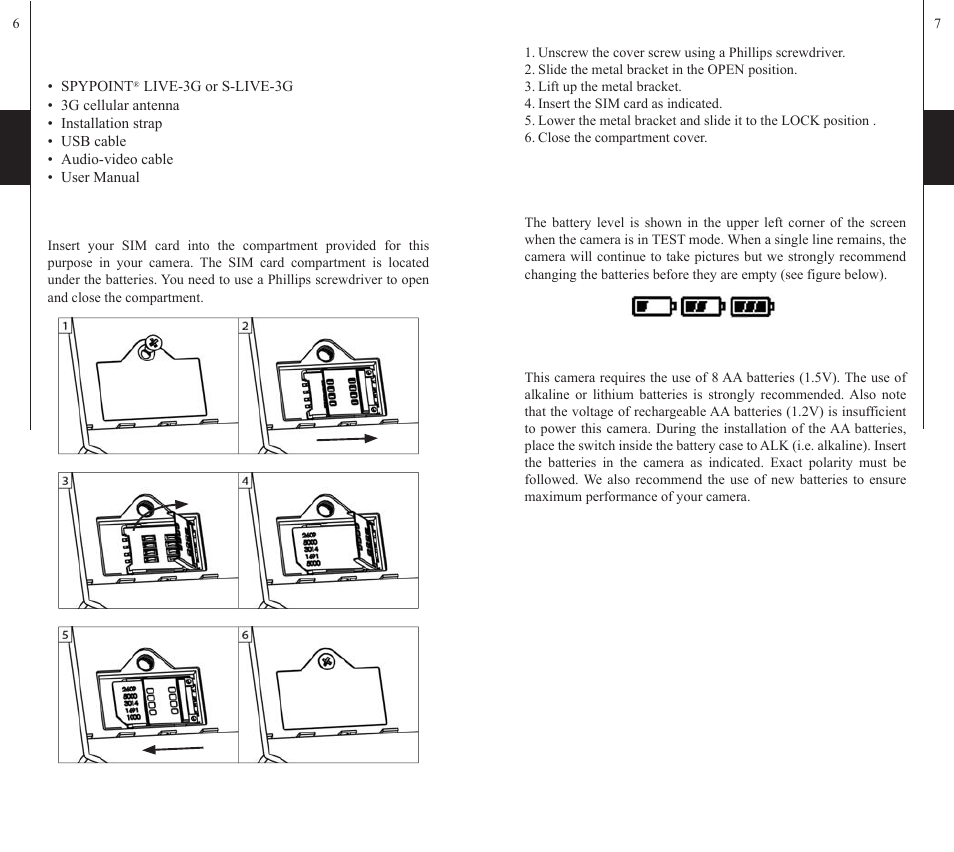 SPYPOINT S-LIVE-3G User Manual | Page 4 / 49