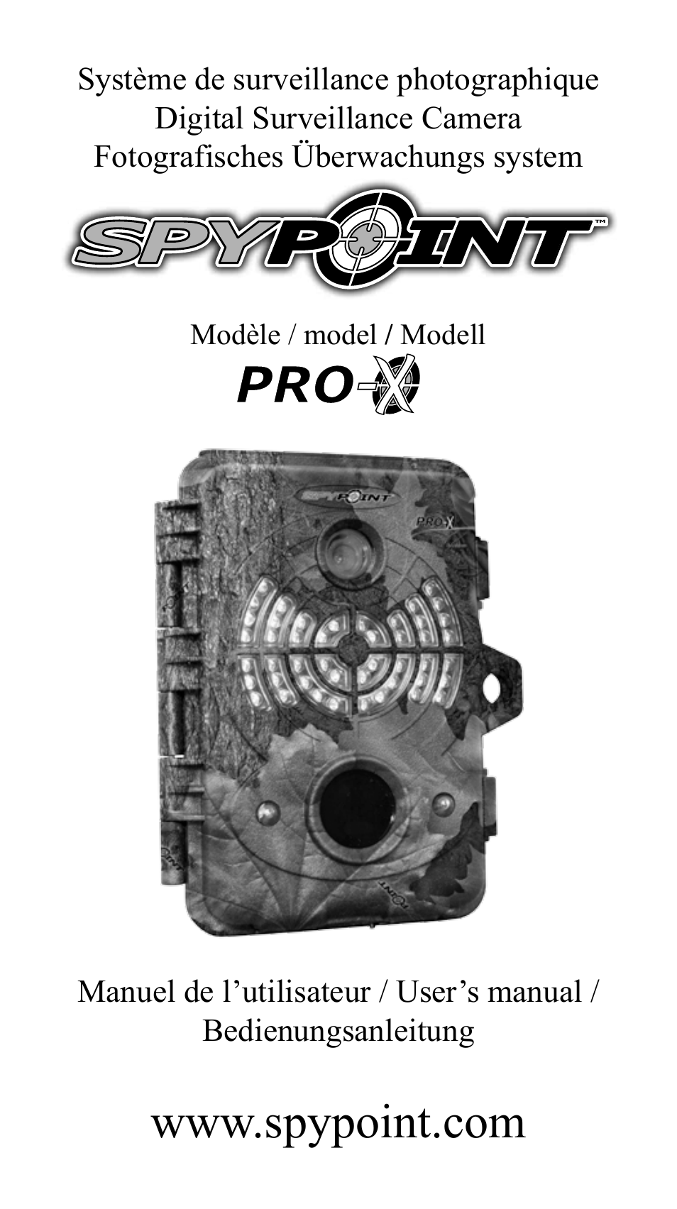 SPYPOINT PRO-X User Manual | 27 pages